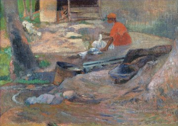  Asher Oil Painting - THE LITTLE WASHER Paul Gauguin
